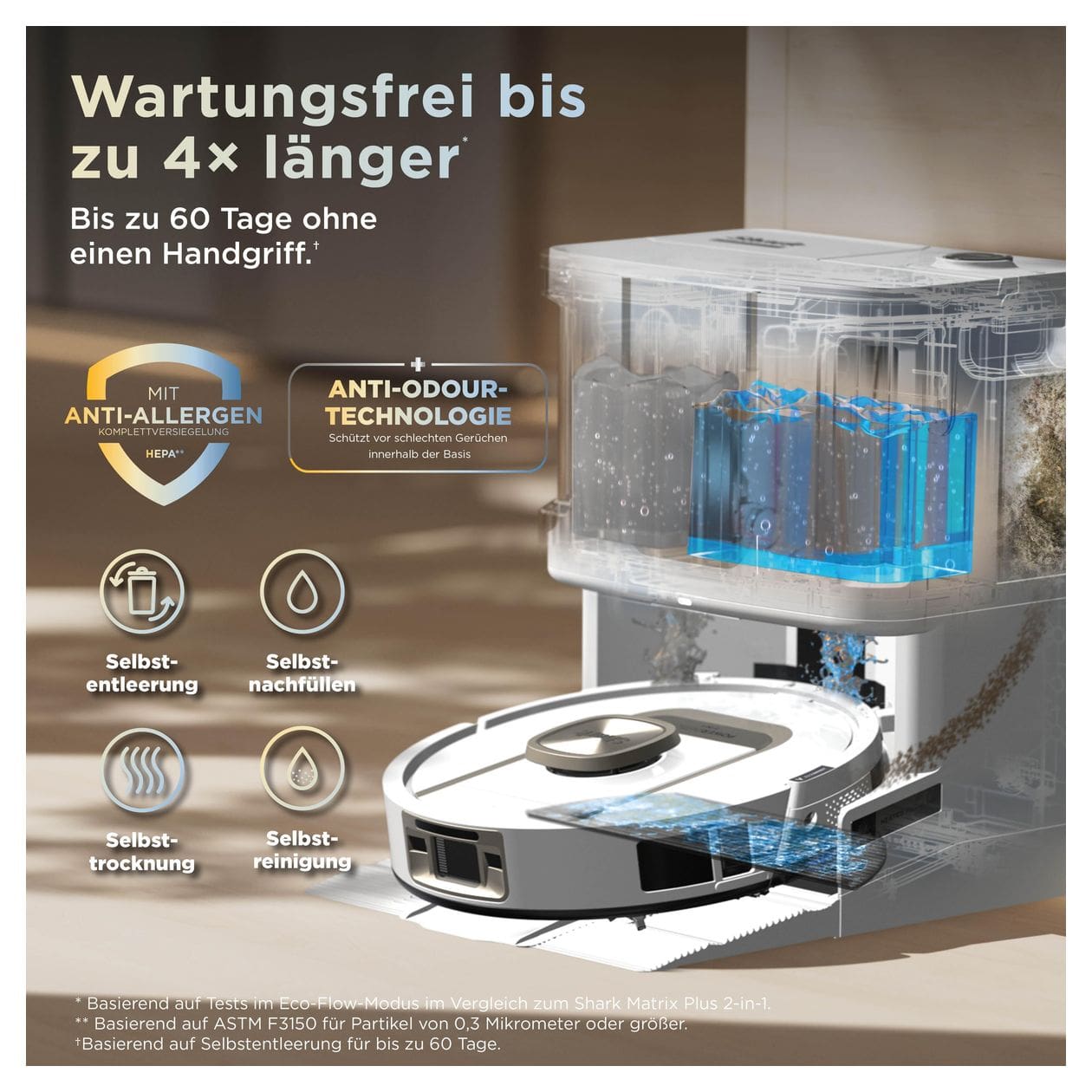 RV2910XEEUWH Saugroboter nass/trocken 180 min Akku  (Weiß) 