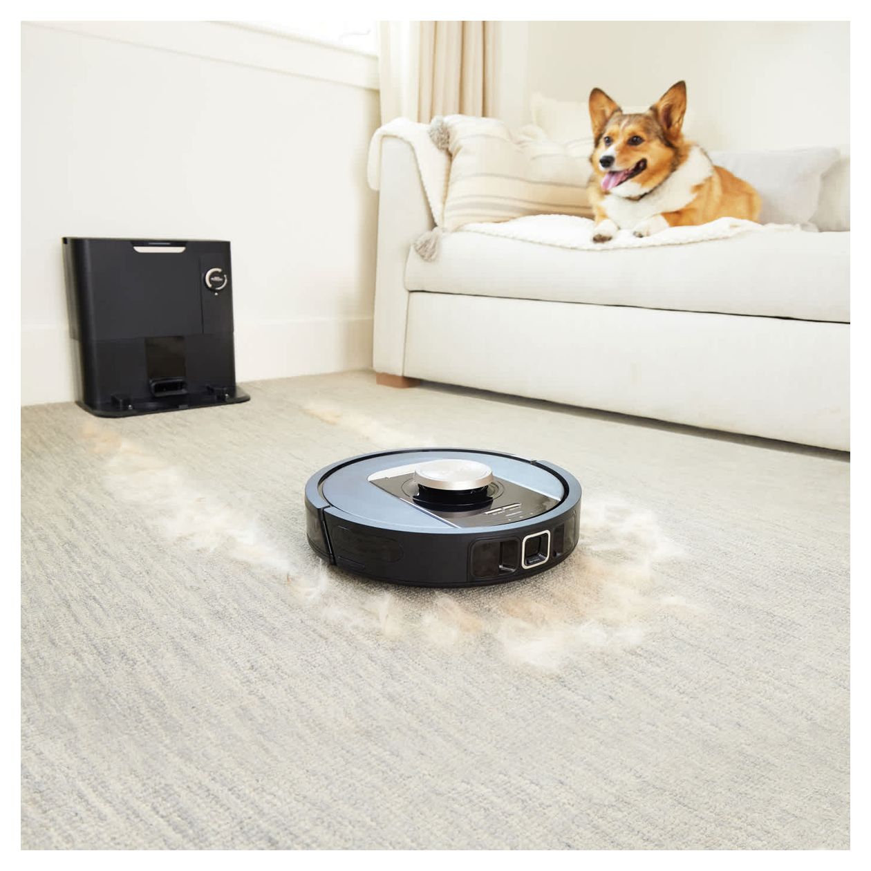 SHARK RV2820VEEU PowerDetect Saugroboter 110 min Akku  (Schwarz, Silber) 