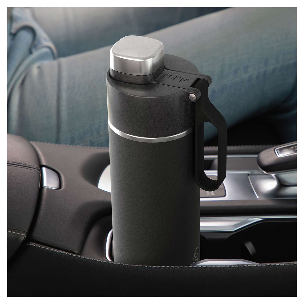 Thirsti 530ml Kunststoff, Edelstahl  (Schwarz) 