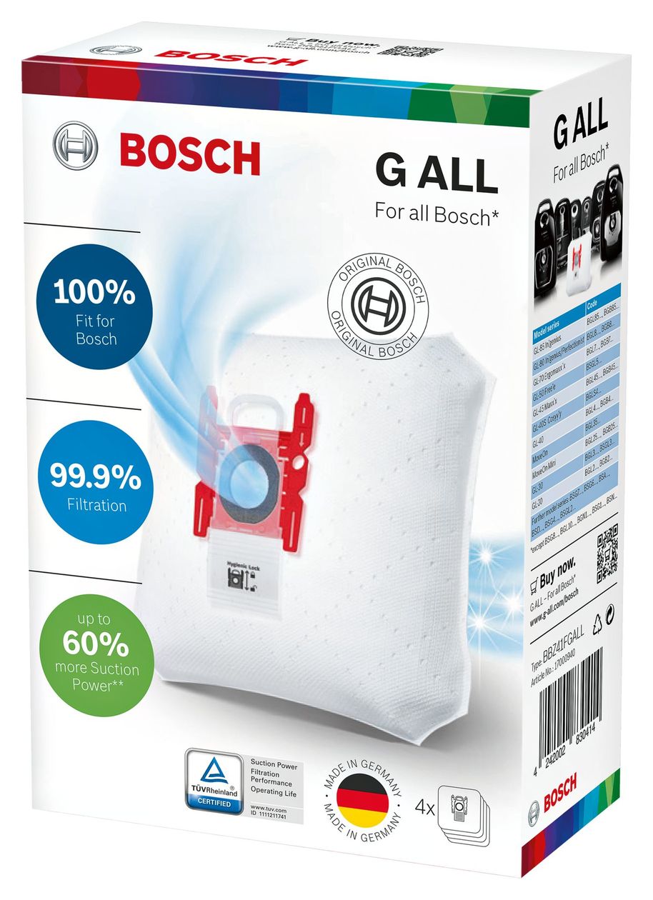 BBZ41FGALL PowerProtect Dustbag Staubsaugerbeutel Type G ALL 