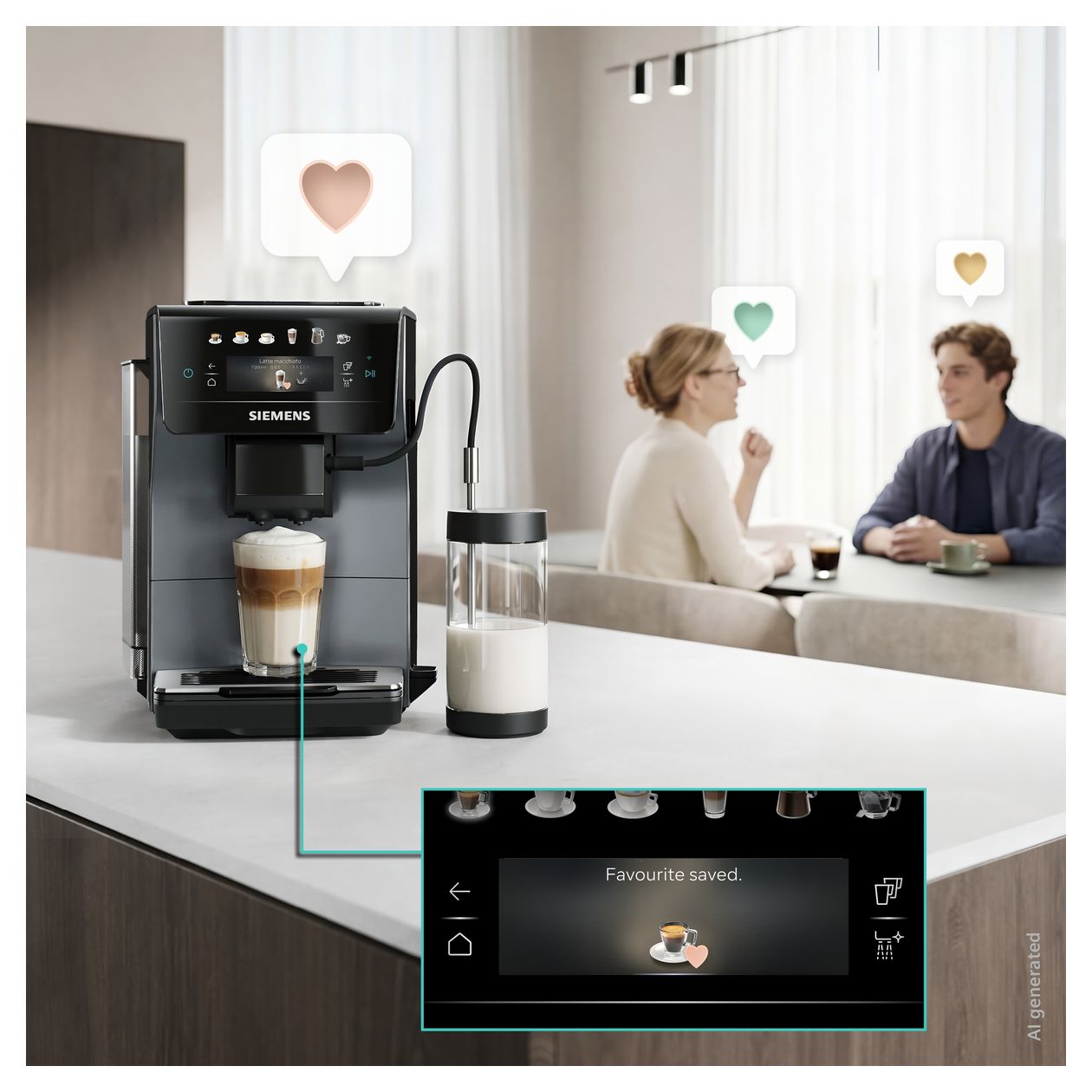 EQ600 TP603EF6 Kaffeevollautomat 15 bar 1,8 l 300 g  (Schwarz) 