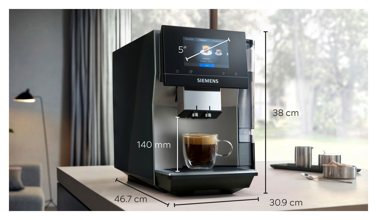 EQ700 TP715D01 Kaffeevollautomat 19 bar 2,4 l 320 g  (Grau) 