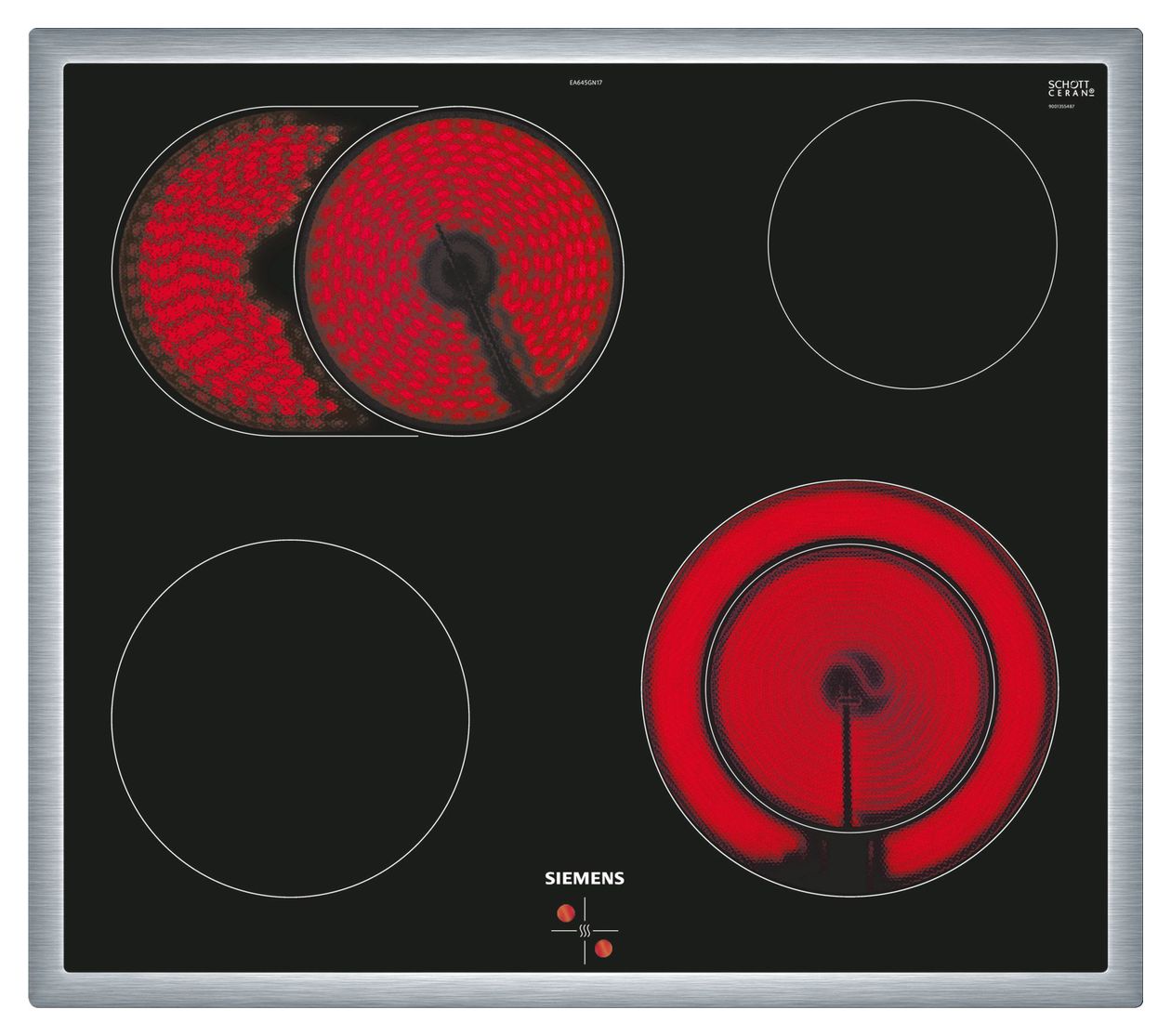 iQ300 EA645GN17 herdgebundenes 60cm Glaskeramik Kochfeld/Herdplatte 4 Zone(n) 