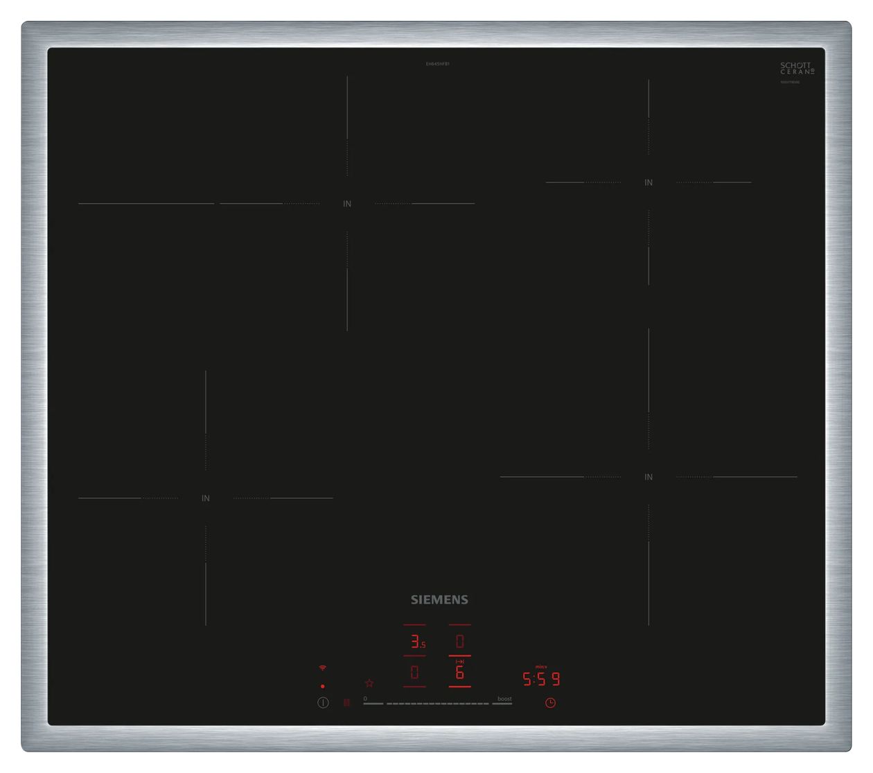 iQ300 EH645HFB1E autarkes 60 cm Induktions Kochfeld/Herdplatte 4 Zone(n) 