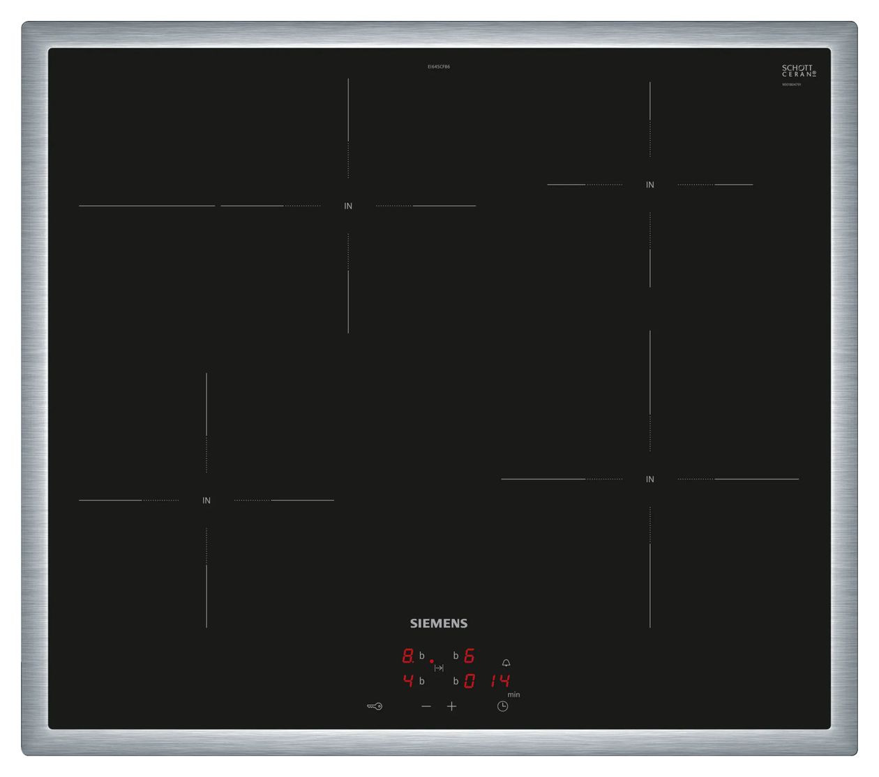 iQ300 EI645CFB6E herdgebundenes 60 cm Induktions Kochfeld/Herdplatte 4 Zone(n) 