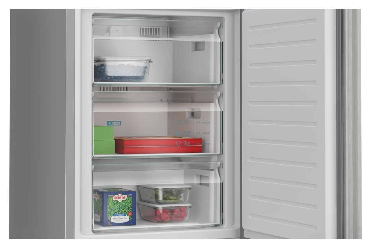 IQ300 KG39N2LCF 260 l / 103 l Kühl-Gefrierkombi freistehend NoFrost 162 kWh Jahr  (Edelstahl) 