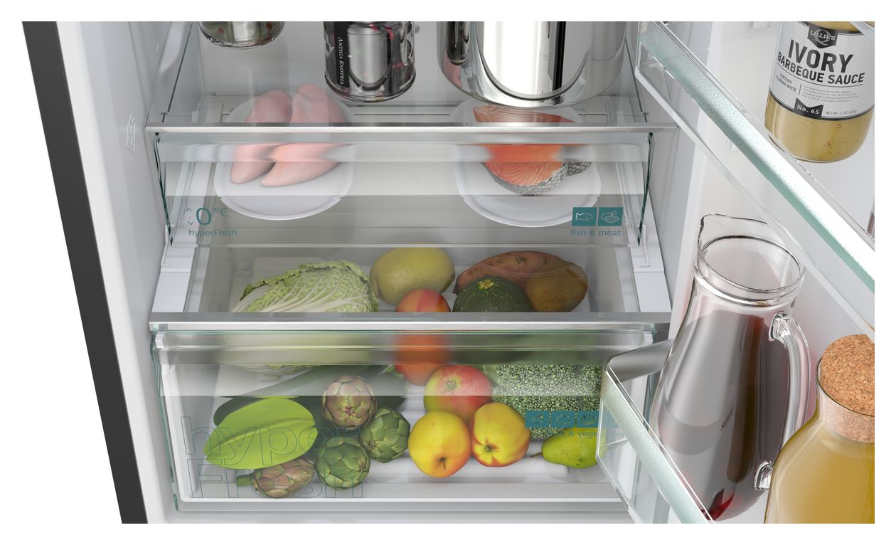 iQ300 KG39N2XAG 260 l / 103 l Kühl-Gefrierkombi freistehend NoFrost 112 kWh Jahr  (Gebürsteter Stahl) 
