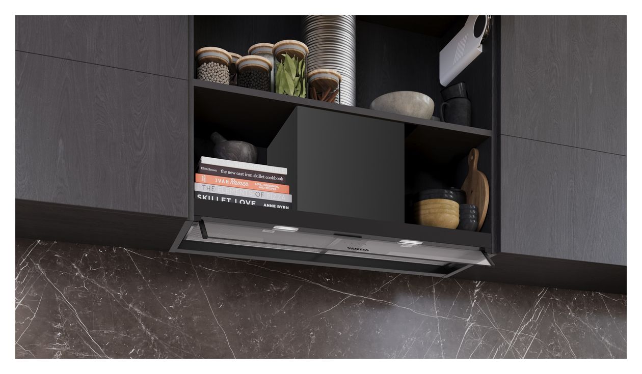 iQ300 LJ95BCC60 Abluft/Umluft Dunstabzugshaube/Esse Einbau 90 cm (Schwarz) 