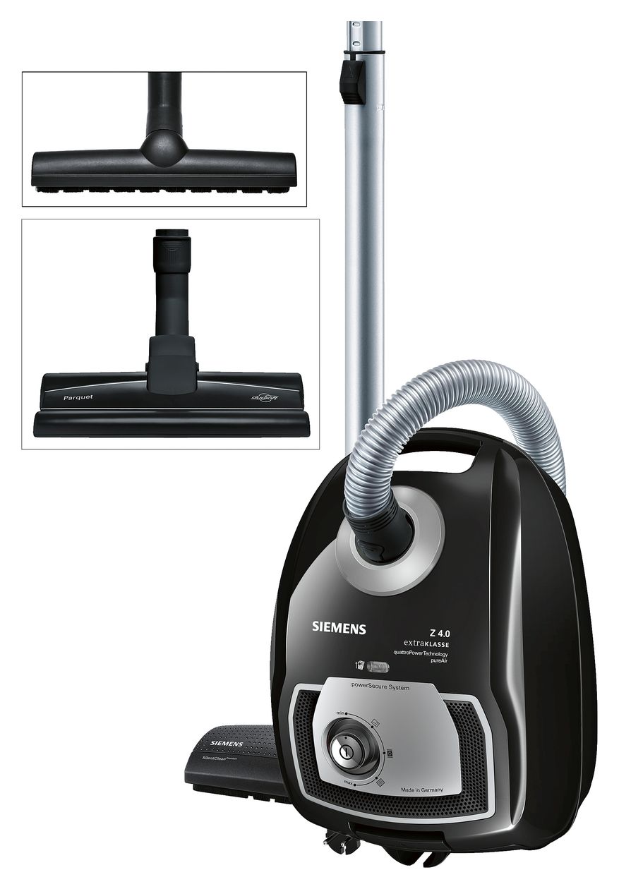 iQ300 plus VSZ4GMJUBI extraKlasse Bodenstaubsauger mit Staubbeutel 600 W  (Schwarz) 