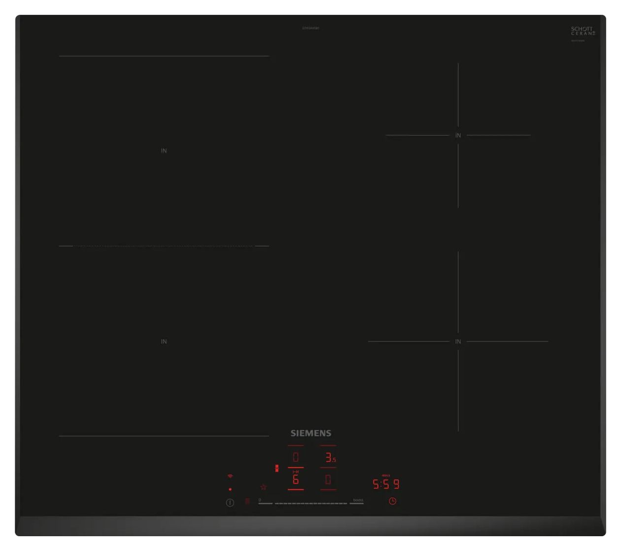 iQ500 ED65KHSB1E autarkes 60 cm Induktionskochfeld 4 Kochzonen 