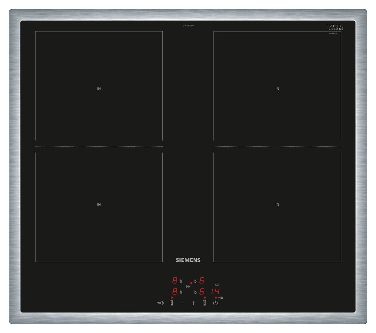 iQ500 EM645CQB6E herdgesteuert 60 cm Induktions Kochfeld/Herdplatte 4 Zone(n) 
