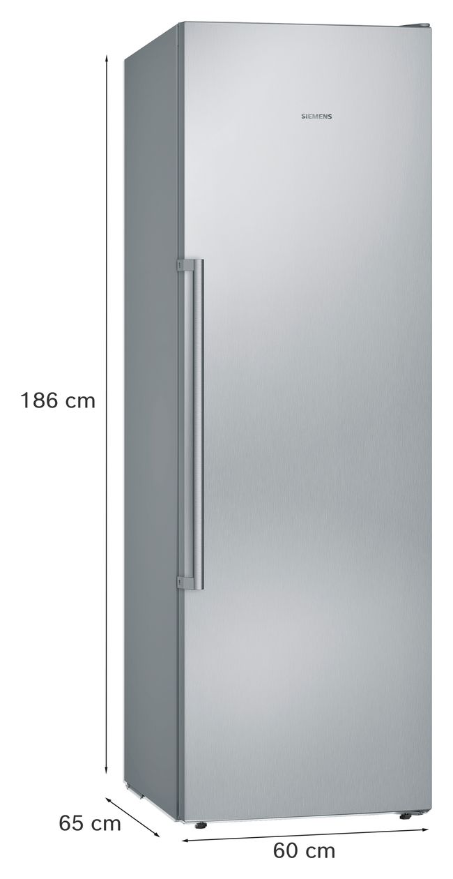 iQ500 GS36NAIDP 242 l Gefrierschrank 183 kWh Jahr NoFrost  (Edelstahl) 