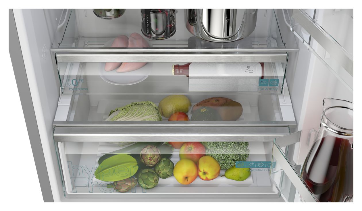 iQ500 KG49NAICT 311 l / 129 l Kühl-Gefrierkombi freistehend NoFrost 178 kWh Jahr  (Edelstahl) 