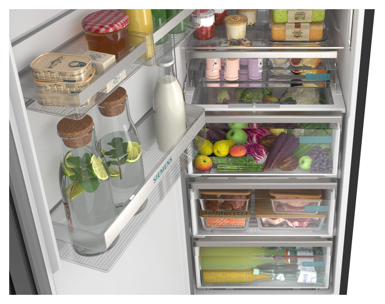 iQ500 KS36NAXCG 402 l Kühlschrank freistehend EEK: C 110 kWh Jahr NoFrost  (Schwarz) 