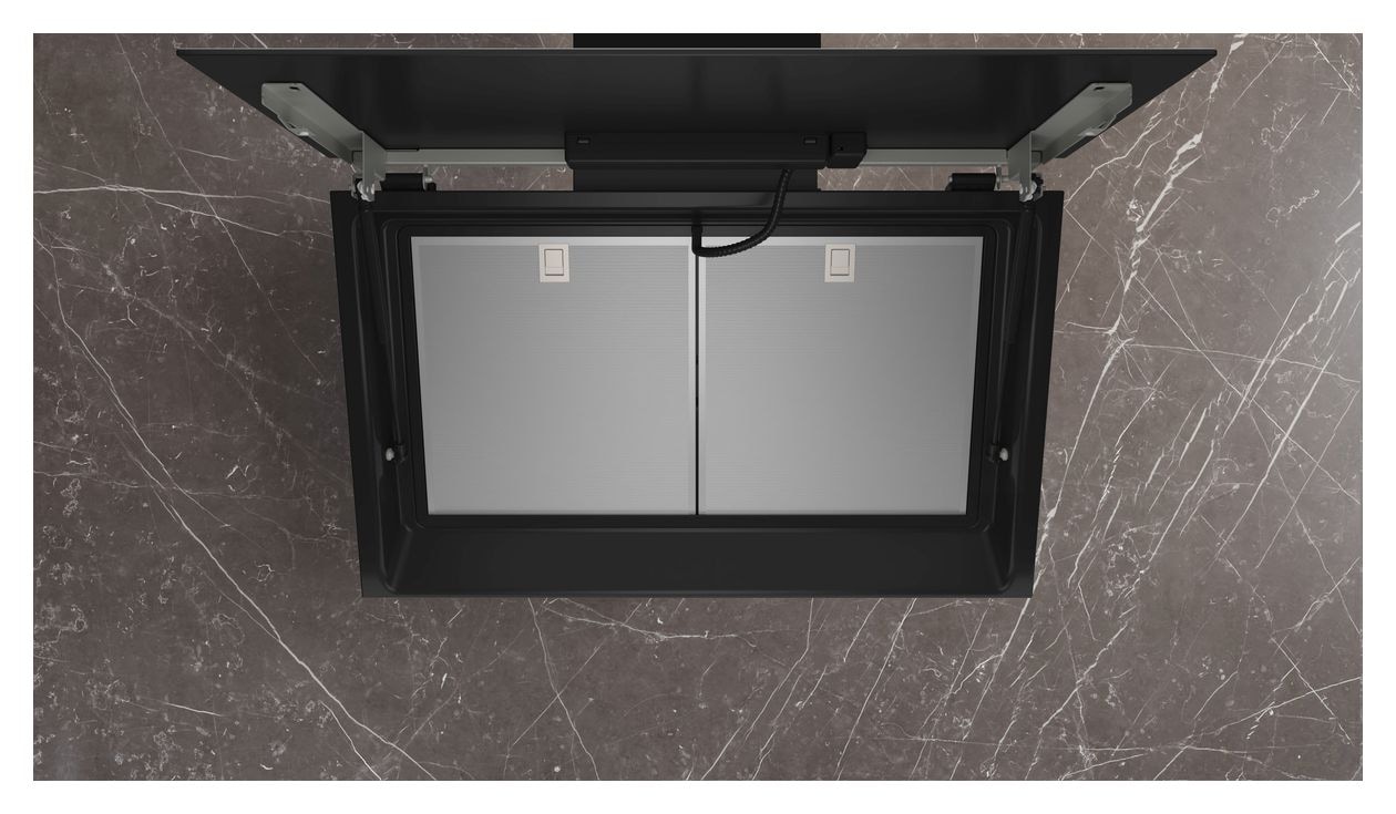 iQ500 LC81KAN60 Abluft/Umluft Dunstabzugshaube/Esse Wand 80 cm (Schwarz, Edelstahl) 