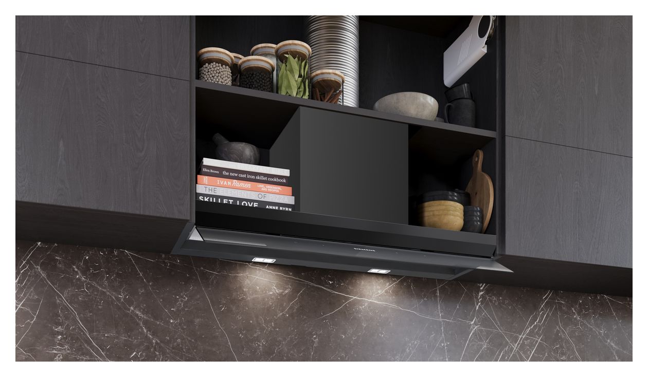 iQ500 LJ97BDP60 Abluft/Umluft Dunstabzugshaube/Esse Einbau 90 cm (Schwarz) 