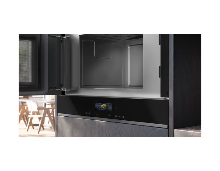 iQ700 BF922L1B1 Einbau-Mikrowelle 900 W Größe: mittel 5 Stufen (Schwarz) 