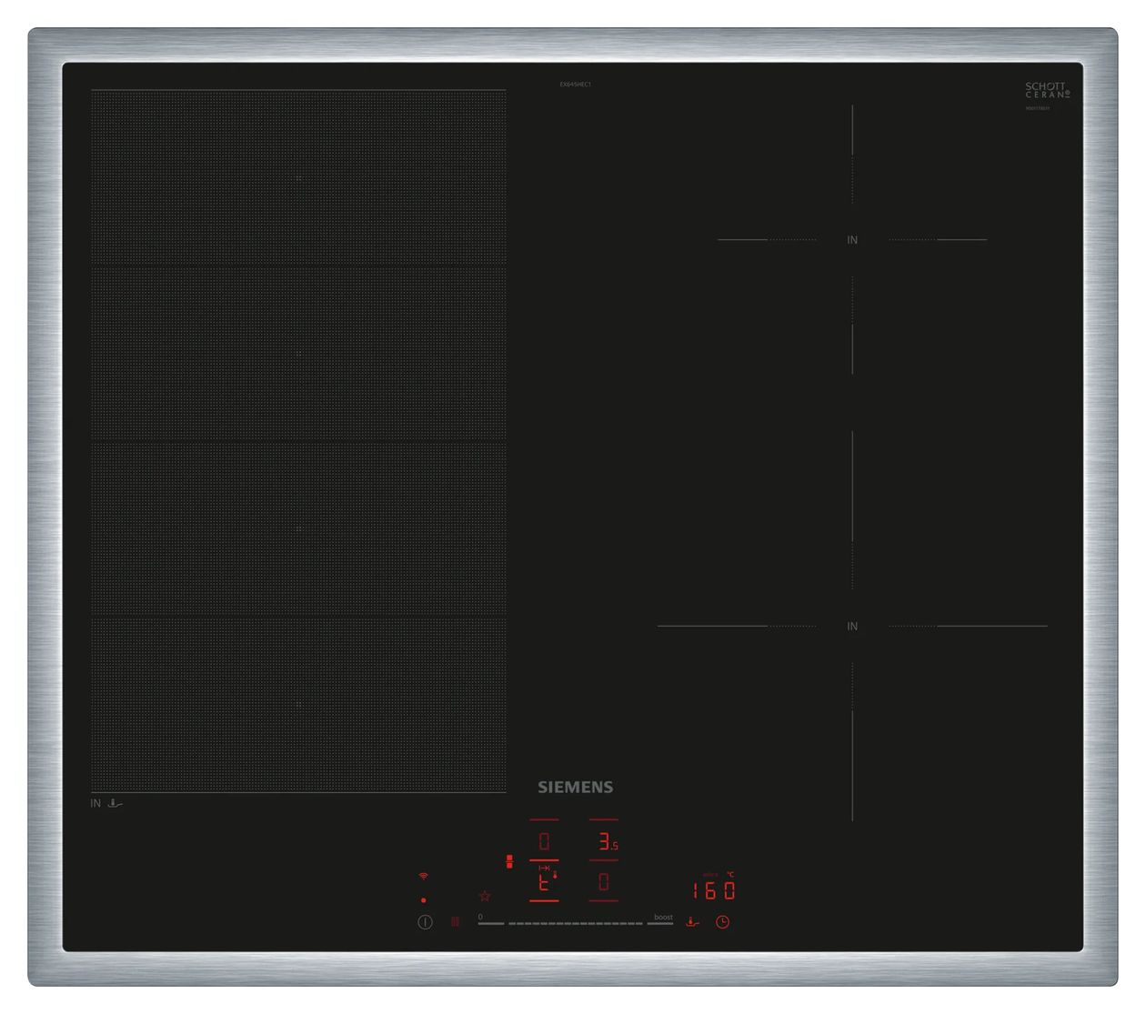 iQ700 EX645HEC1E autarkes 60 cm Induktions Kochfeld/Herdplatte 4 Zone(n) 