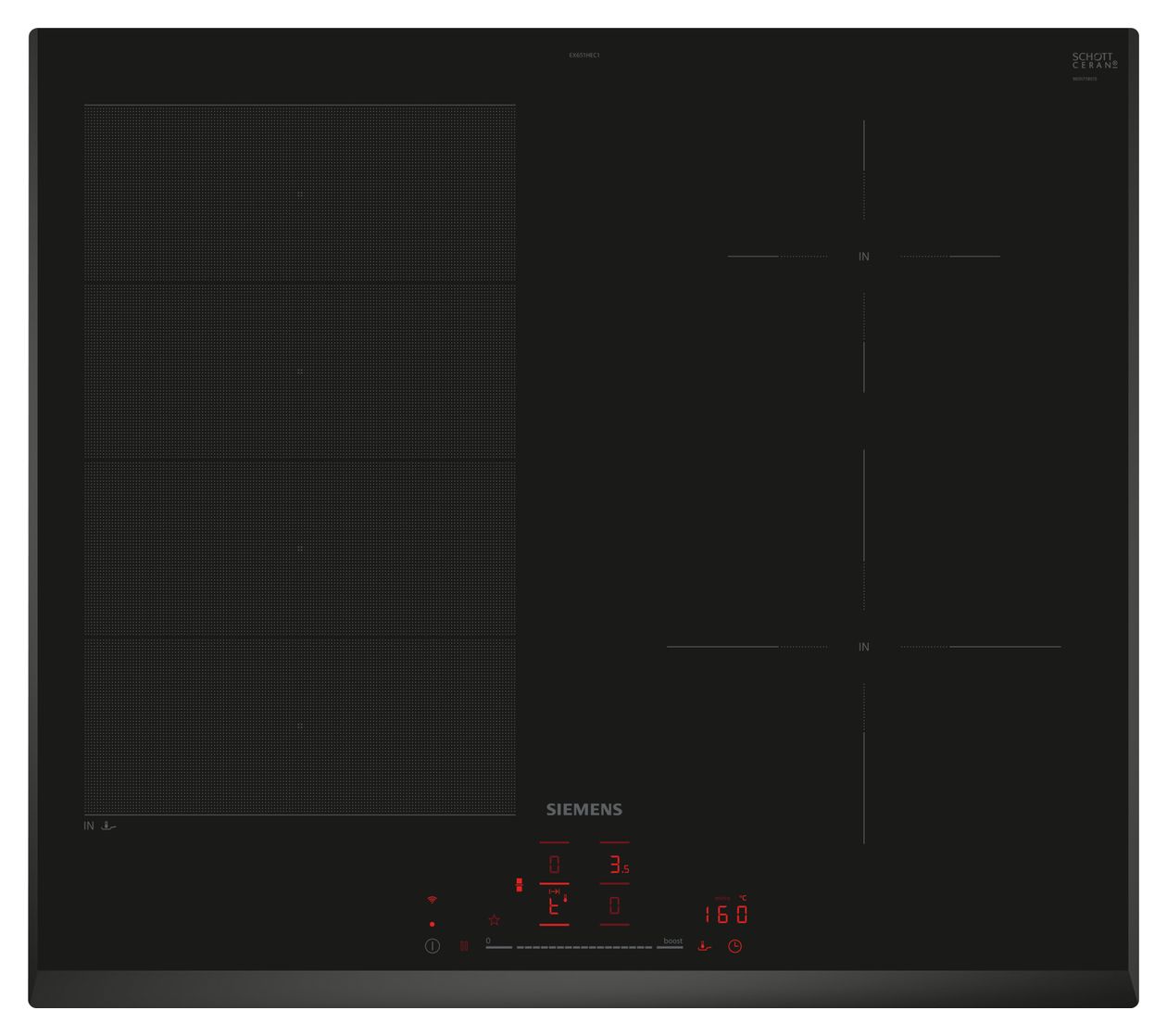 iQ700 EX651HEC1E autarkes 60 cm Induktions Kochfeld/Herdplatte 4 Zone(n) 