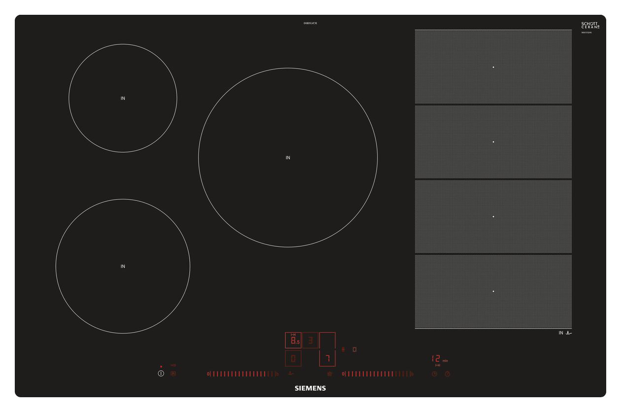 iQ700 EX801LVC1E autarkes 80cm Induktions Kochfeld/Herdplatte 5 Zone(n) 