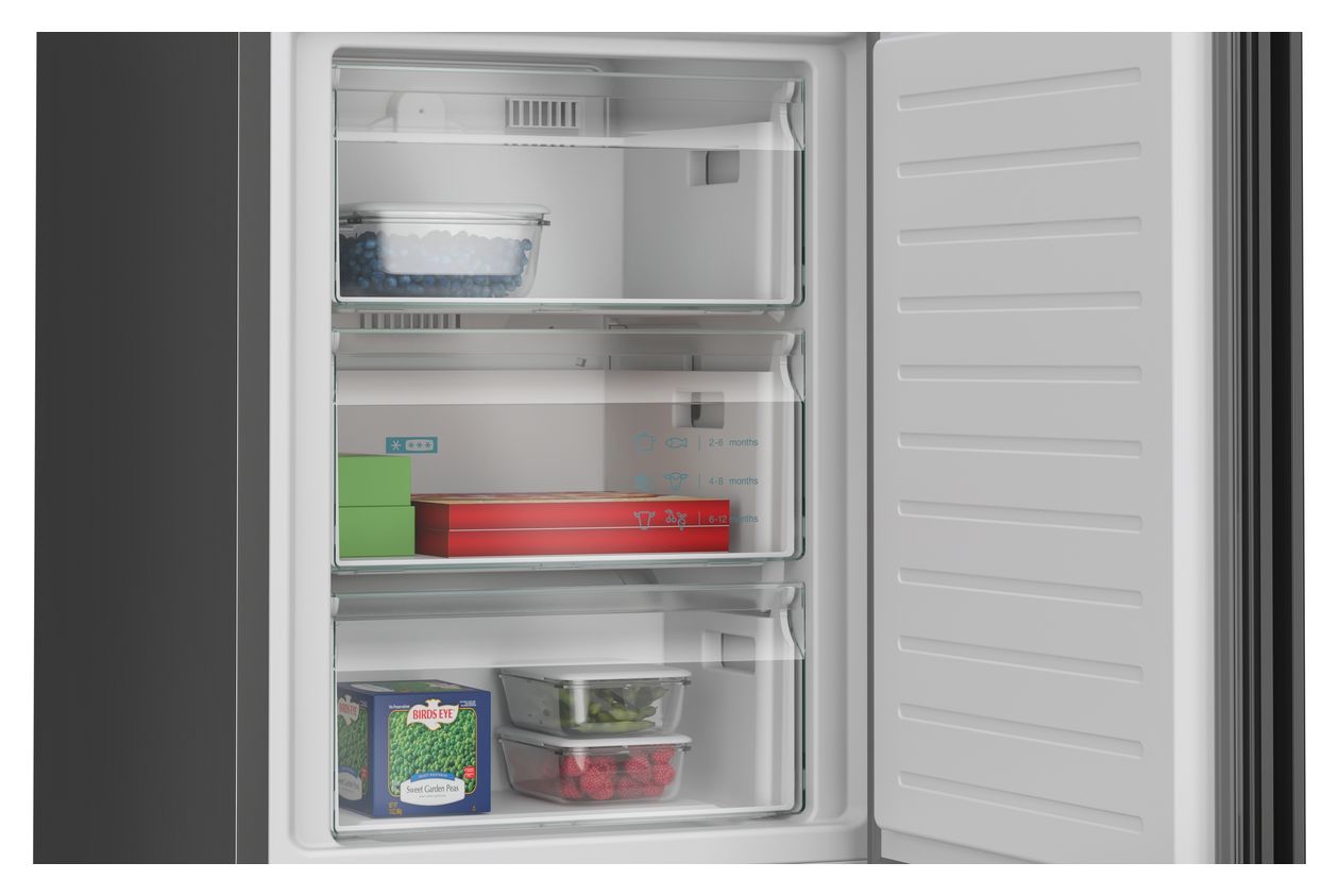 iQ700 KG39NSBBF 260 l / 103 l Kühl-Gefrierkombi freistehend NoFrost 129 kWh Jahr  (Schwarz) 
