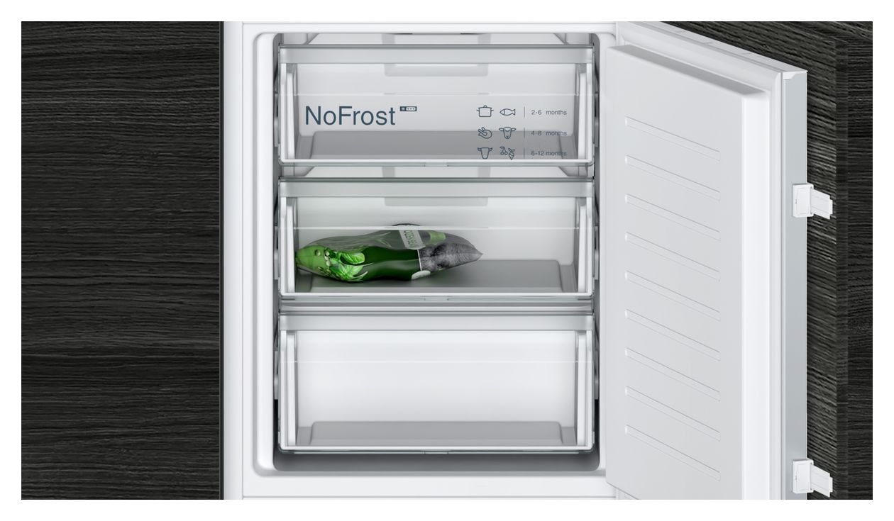 iQ100 KI86NNSE0 Schlepptür 184 l Kühlteil 76 l Gefrierteil Einbau Kühl-/Gefrierkombination NoFrost 