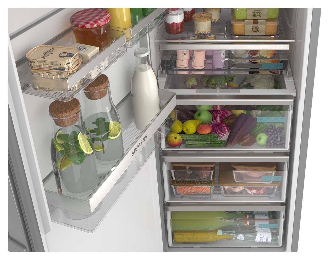 KS36NVICG 402 l Kühlschrank freistehend EEK: C 110 kWh Jahr NoFrost  (Edelstahl) 