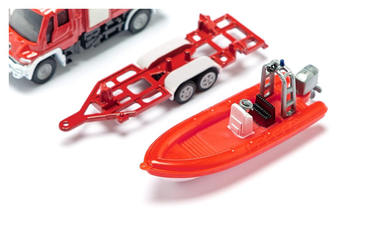 Unimog Feuerwehr mit Boot 