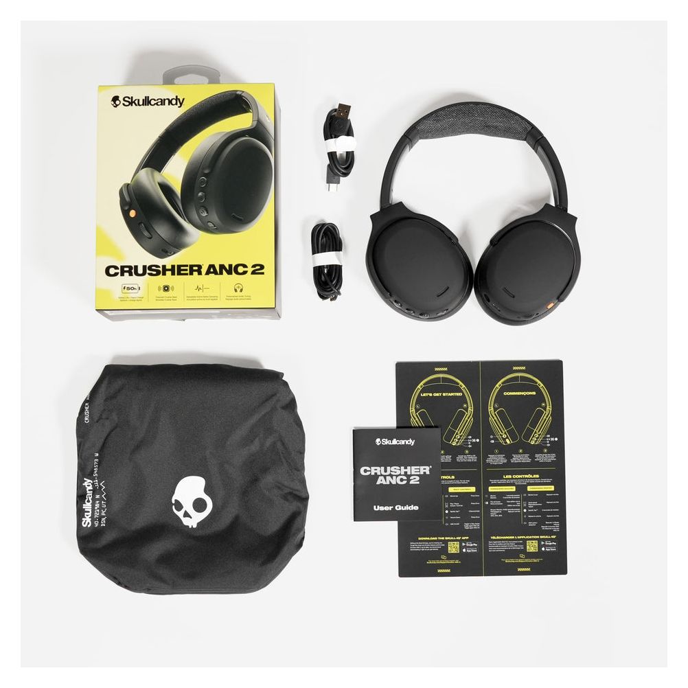 Crusher ANC 2 Ohraufliegender Bluetooth Kopfhörer kabelgebunden&kabellos USB Typ-C  (Grau) 