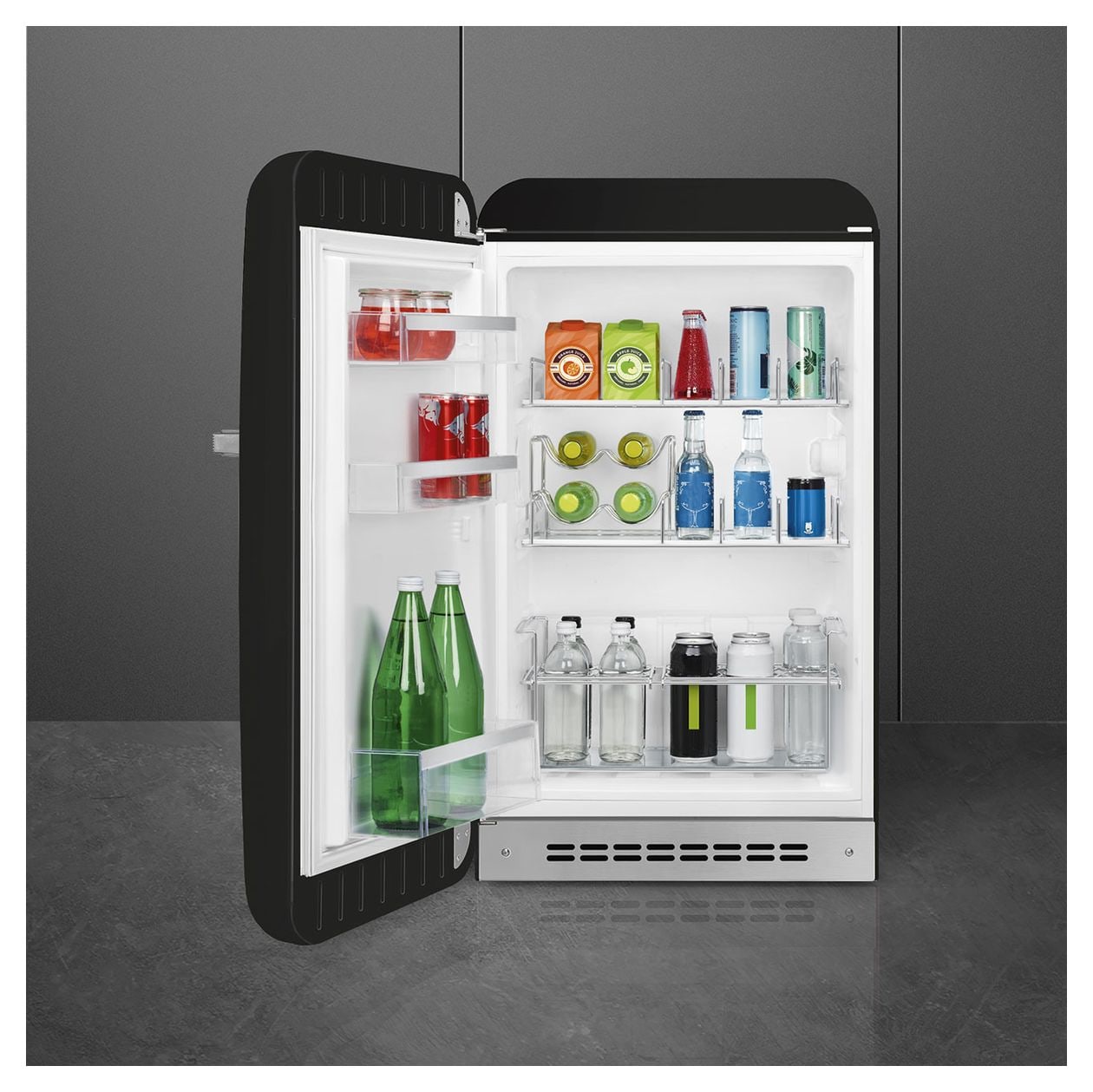 FAB10HLBL6 135 l / 135 l Kühlschrank freistehend EEK: D 72 kWh Jahr  (Schwarz) 