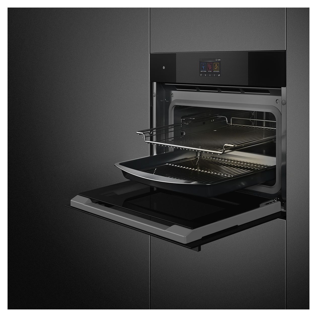 SO4104M2PB3 Einbaubackofen kompakt AutoClean Mikrowelle (Schwarz) 