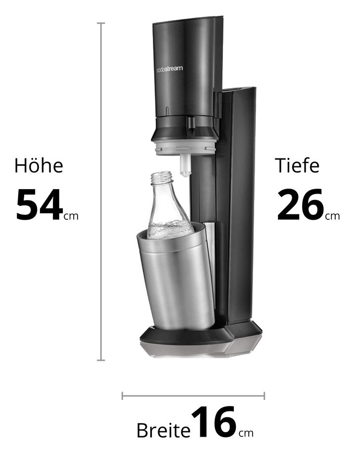 Crystal 3.0 Wassersprudler  (Schwarz) 
