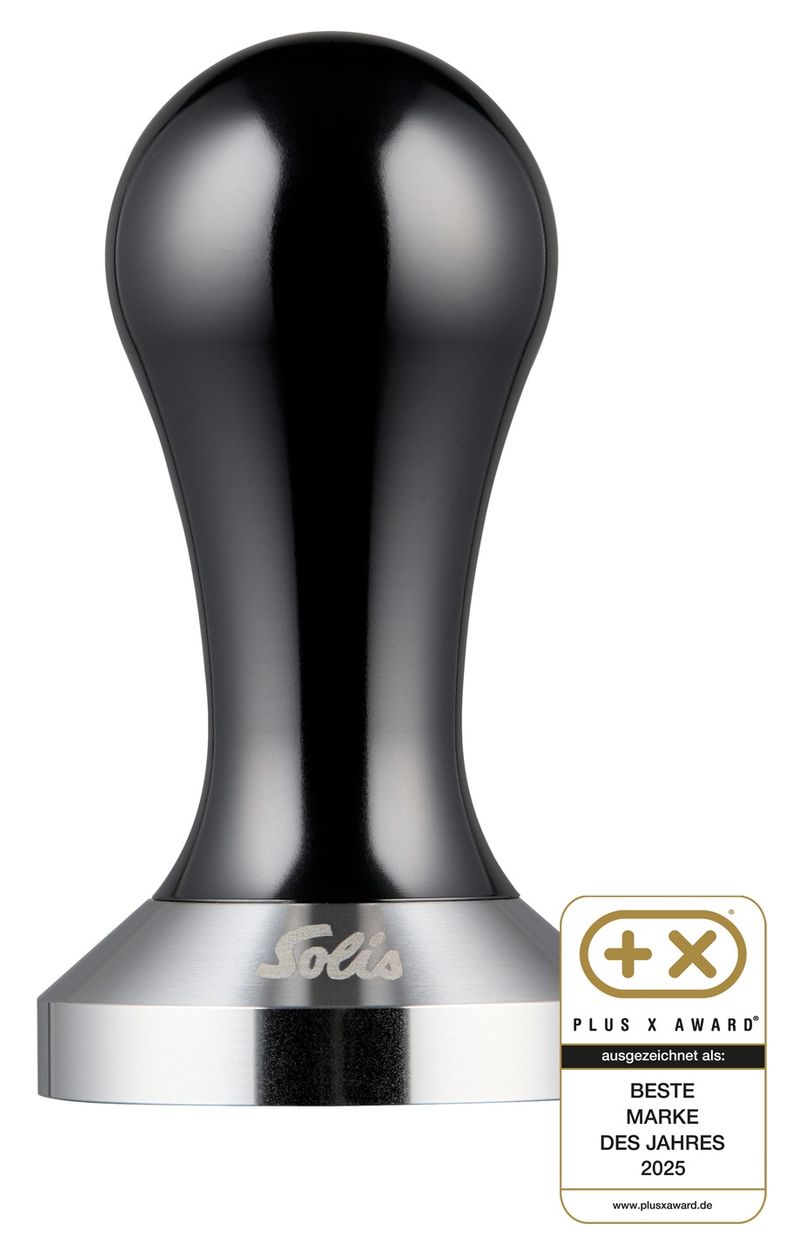 S0242 Tamper für 51 mm Siebträger  Stampfer  (Schwarz, Silber) 