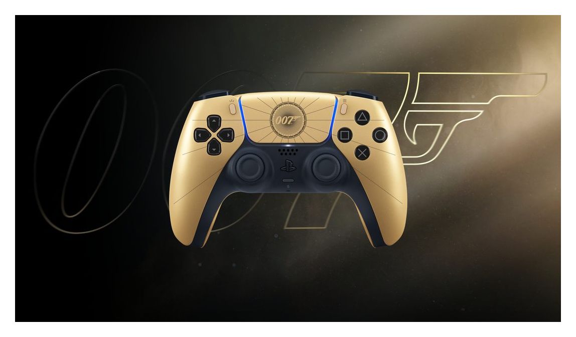 DualSense Wireless Controller - 007 First Light Limited Edition Analog / Digital Gamepad für Android, MAC, PC, PlayStation PS5, iOS  (Schwarz, Gold) 