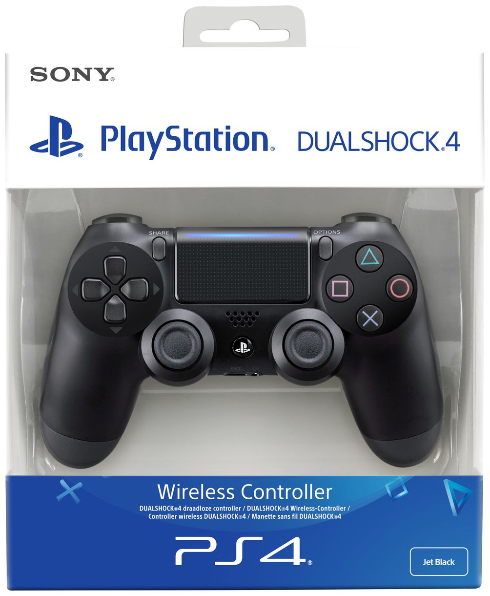 Dualshock 4 Analog / Digital Gamepad PlayStation 4 kabelgebunden&kabellos (Schwarz) 