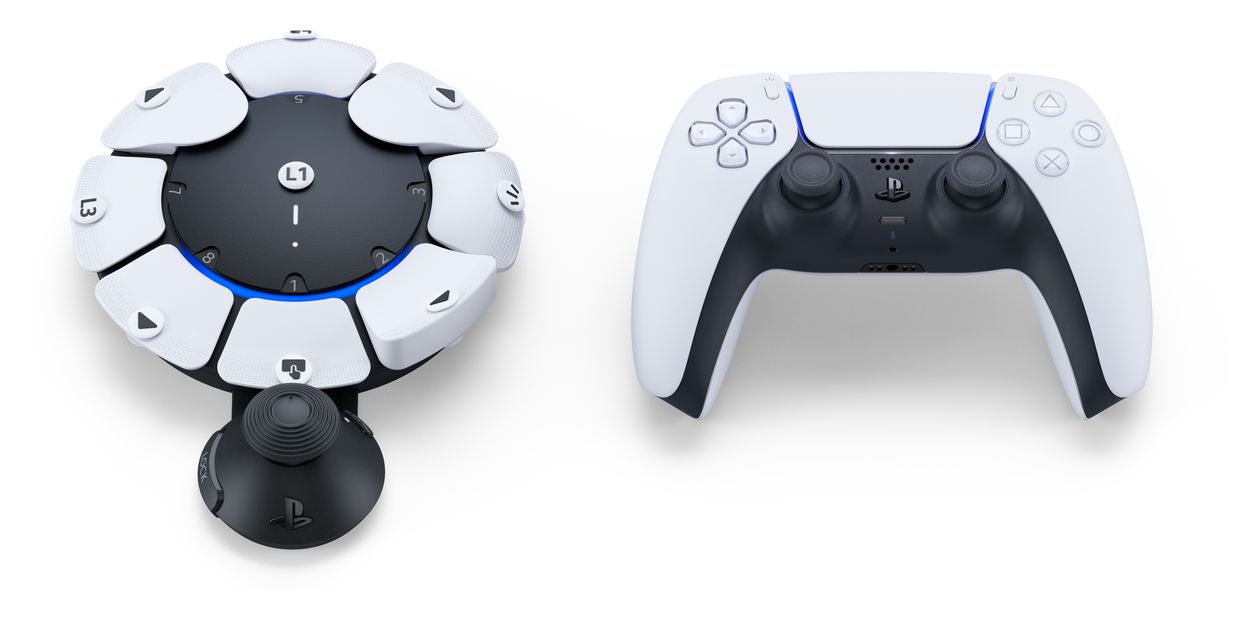PS5 Access Controller Zugangskontrolle für PlayStation PS5  (Schwarz, Weiß) 