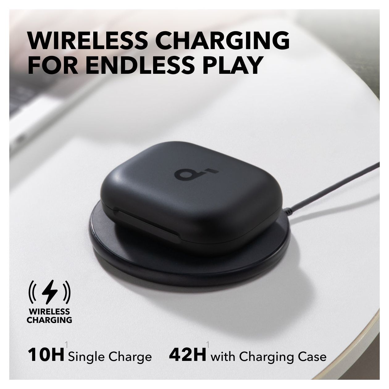 AeroFit 2 Ohraufliegender Bluetooth Kopfhörer kabellos IP55  (Schwarz) 