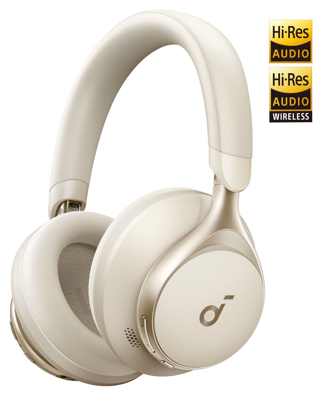 Space One Ohraufliegender Bluetooth Kopfhörer kabelgebunden&kabellos  (Cremefarben) 
