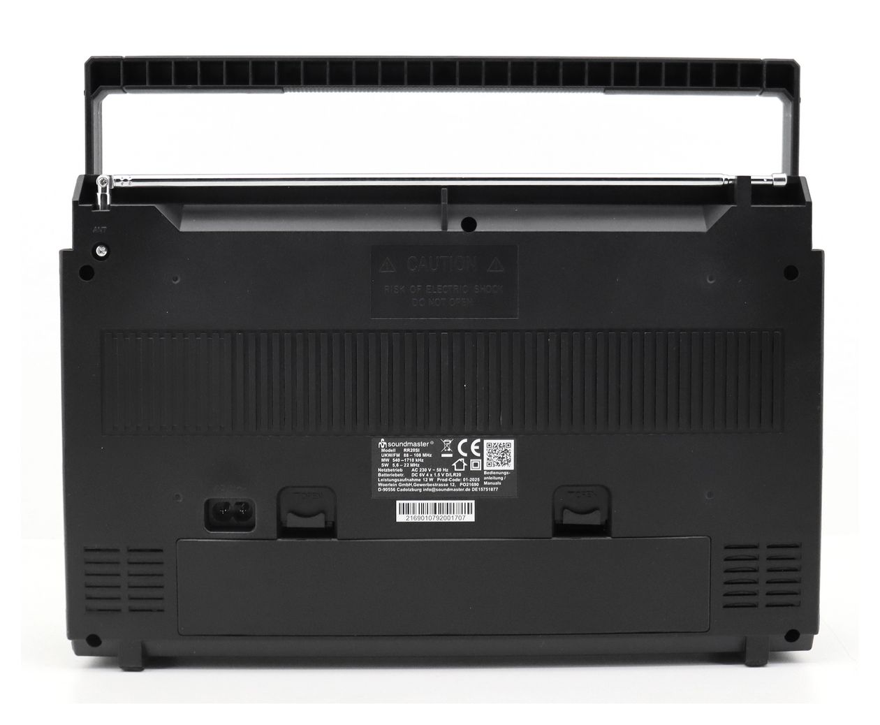 RR20SI FM, MW, SW Radio  (Schwarz, Silber) 