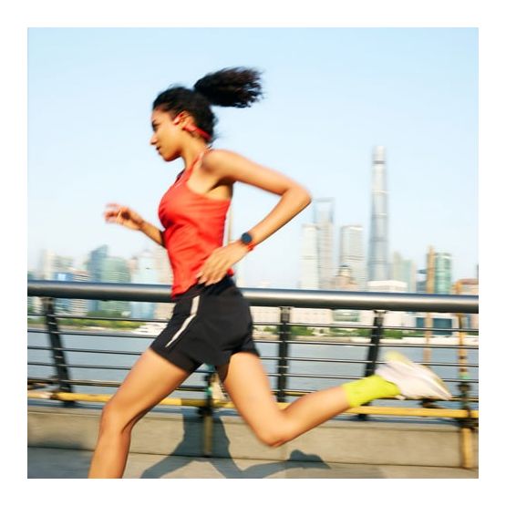 Run Digital 46 mm Smartwatch Rund 480 h  (Schwarz, Orange) 