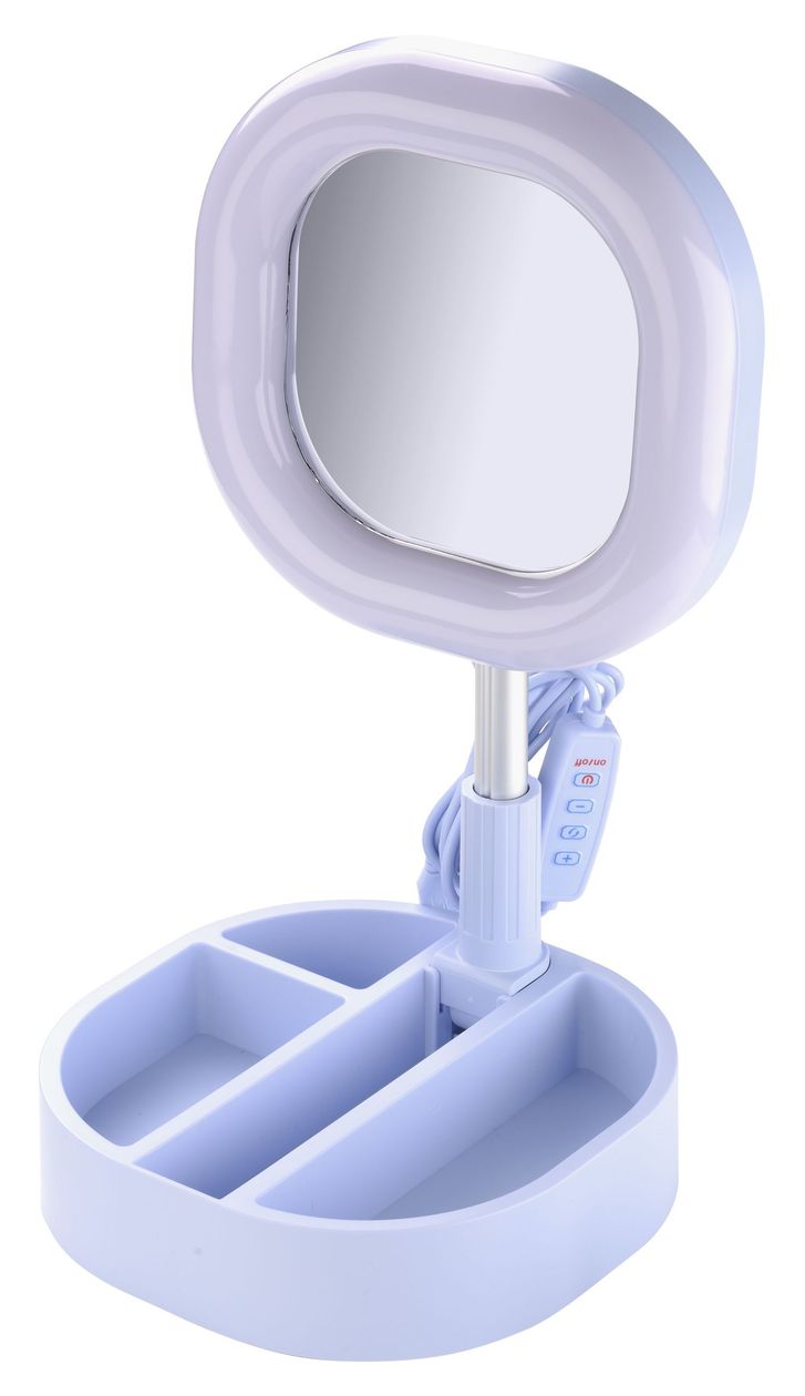 Selfie Ring Mirror 162 mm Universal  (Hellblau) 