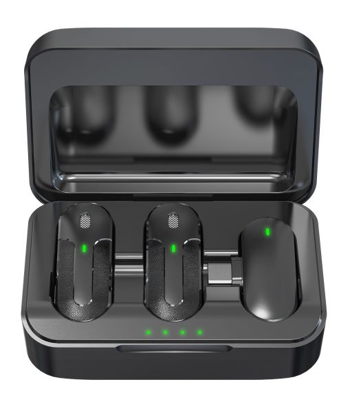 TX-301 Dual Wireless Mini Mikrofon Set  (Schwarz) 