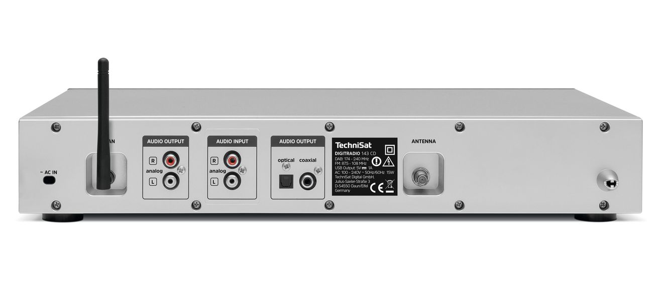 DigitRadio 143 CD (V3) Home-Audio-Minisystem DAB+, FM Bluetooth  (Silber) 