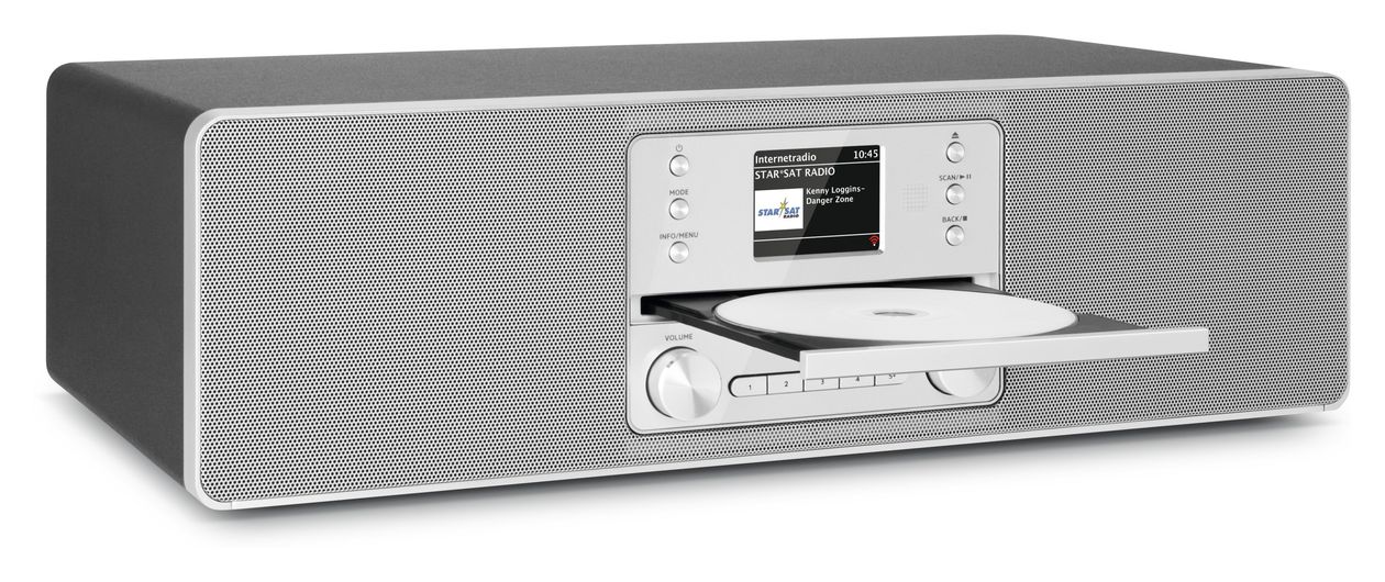 Digitradio 380CD IR Bluetooth DAB+, FM Radio Internet  (Silber) 