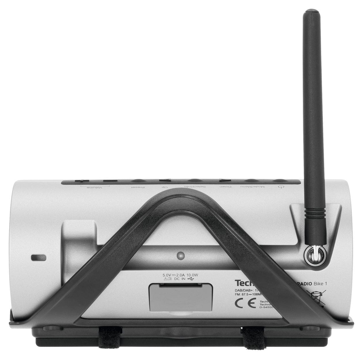 DigitRadio Bike 1 Bluetooth DAB+, FM Radio Tragbar UV-beständig, Wasserfest IP65  (Schwarz, Silber) 