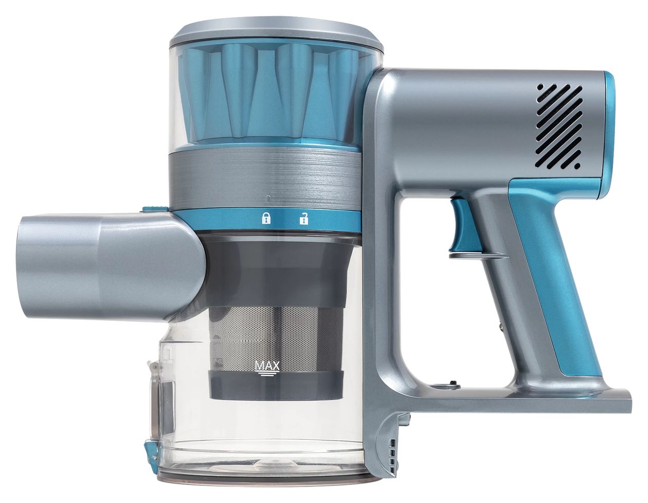 Technimax AS3 Plus Handstaubsauger mit Staubbeutel bis 60 min Laufzeit 29,6 V HEPA  (Blau, Silber) 