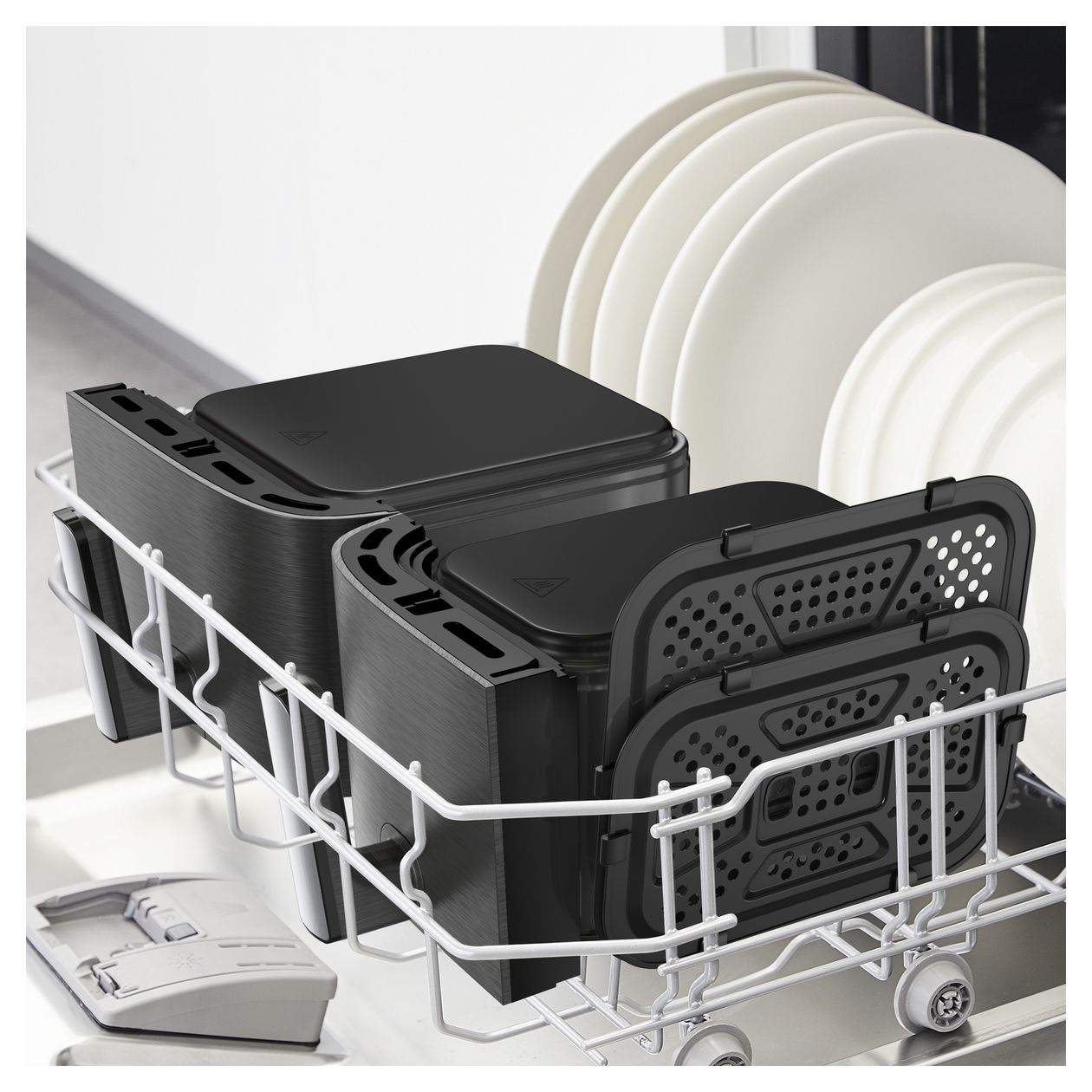 EY942HE0 Easy Fry Dual XXL Doppel Heißluftfritteuse 11 l 2020 W  (Grau) 