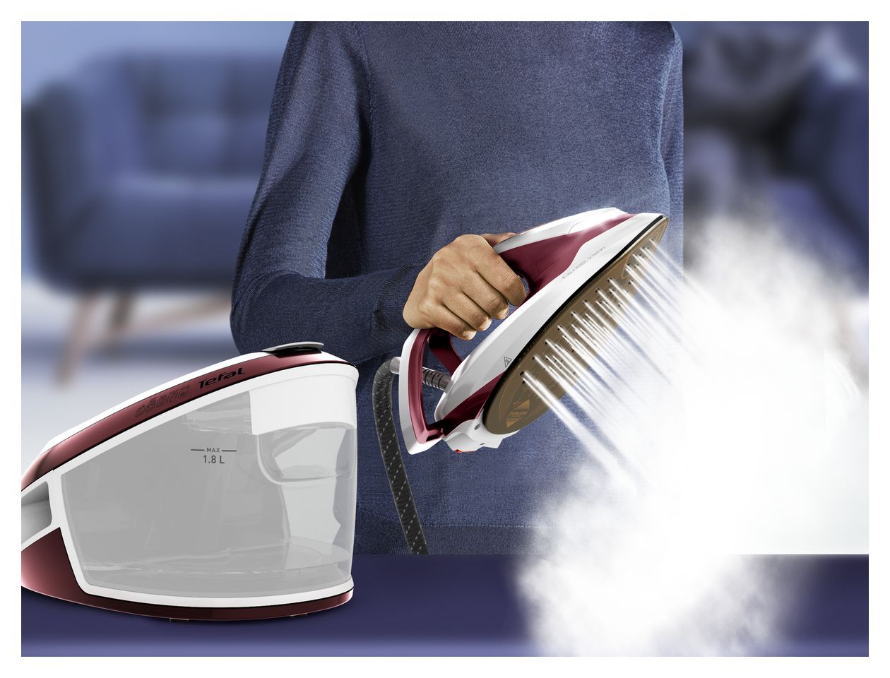 SV8150 Express Vision 2800 W Dampfbügelstation 130 g/min  (Rot, Weiß) 