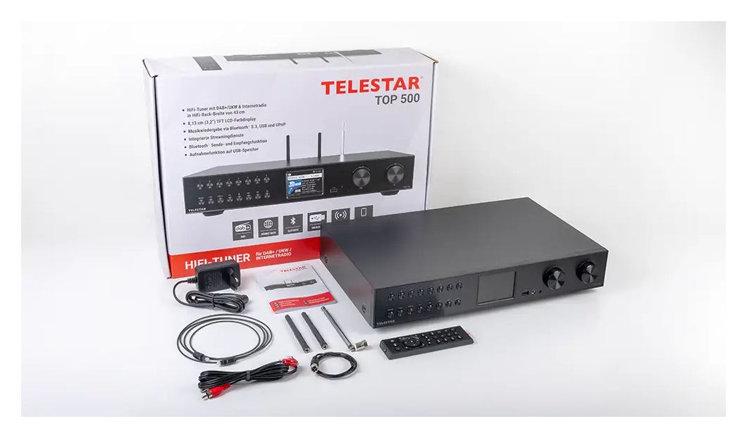 Top 500 DAB+/UKW Internetradio Bluetooth (Schwarz) 