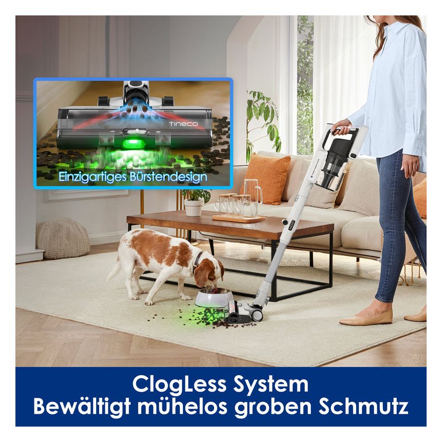 Pure One A50S Plus Handstaubsauger Beutellos bis 70 min Laufzeit  (Weiß) 